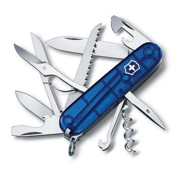 Нож Victorinox Huntsman 91мм/15функ/прозрачный синий