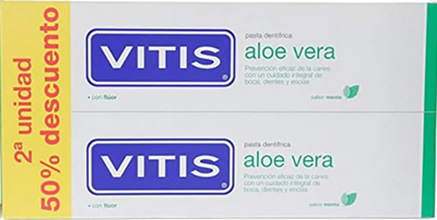 Зубная паста Vitis Aloe Vera Toothpaste Mint Flavour 2x150 мл (8427426027749)