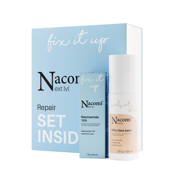 Zestaw mleczny do twarzy Nacomi Next Level Repair tonik 100 ml + niacynamid 15% 30 ml (5902539717860)