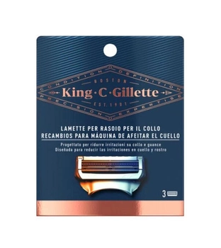 Змінні картриджі для бритви Gillette King Neck Razor Blades 3 шт (7702018545353)