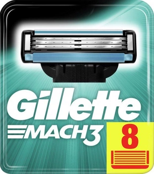 Змінні картриджі для бритви Gillette Mach3 Refill 8 шт (7702018263783)