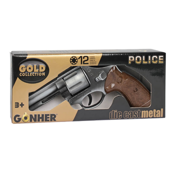 Револьвер металевий поліцейський Gonher 12 патронів (127/1) (8410982012717)