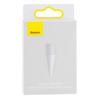 Наконечник для стилуса Baseus Tips 2 шт (для Apple Pencil, пенсила, айпада, универсальный) - Белый