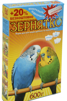 Корм для мелких и средних попугаев "Два попугая", 600гр