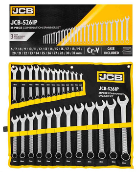 Набор ключей комбинированных JCB 6-32 мм 25 шт (JCB-5261P)