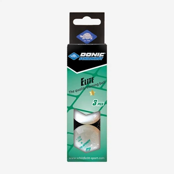 М'ячики Donic Elite 1* White 3pcs
