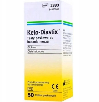Тест на глюкозу і кетони Bayer Ketodiastix 50 шт (5016003288302)