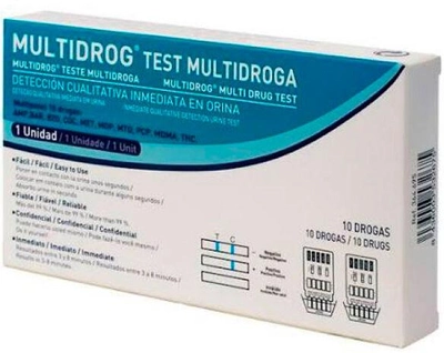 Експрес-тест Stada Multidrug Test With Urine 10 Drugs на наркотики 1 шт (8436003530459)