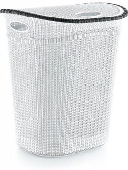 Корзина для белья Irak Plastik "Rotex" 52л, белая