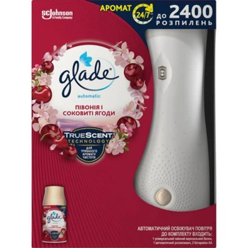 Освежитель воздуха Glade Автоматический со сменным баллоном Пион и сочные ягоды 269 мл (5000204329490)