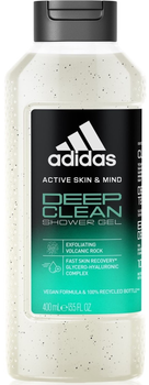 Гель для душу чоловічий Adidas Active Skin & Mind Deep Clean з ефектом пілінгу 400 мл (3616303444631)