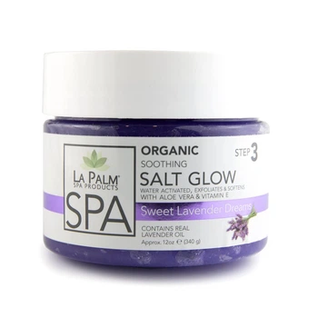 Мінерально-масляний скраб La Palm Mineral Salt-Glow з алое вера і вітаміном Е Lavender - Лаванда 355 мл