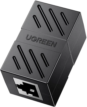 З'єднувач витої пари RJ45 Ugreen Cat7 Cat6 Cat5e роз'єм-подовжувач Ethernet Black (YM993)