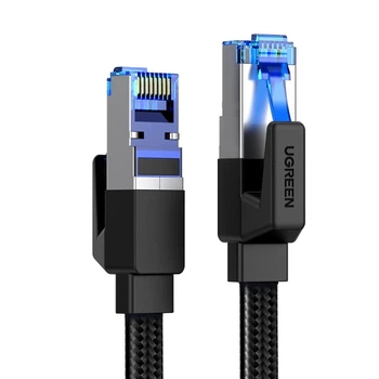 Высокоскоростной интернет кабель RJ45 Ethernet Ugreen плоский плетенный Lan сетевой кабель шнур 0.5 м (YM839)