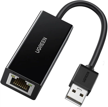 Проводной сетевой адаптер Ugreen USB 2.0 - 10 100 Network RJ45 LAN Wired Adapter Black (YM972)