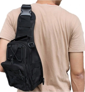 Рюкзак сумка на плечі ранець Nela-Styl mix54 Чорний 20л (Alop) 60429004