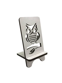 Подставка деревянная DecorWood Сова для смартфона 16,5 см