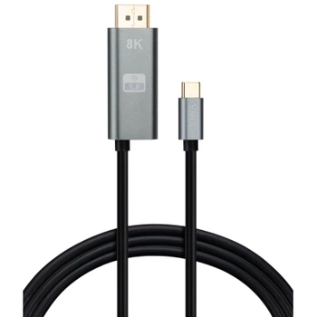 Кабель мультимедийный соединительный USB C to DisplayPort 1.5 м v1 4 8K 60 Гц PD 100W port Vinga кабель для подключения ноутбука к монитору 4K 8K pd 100w
