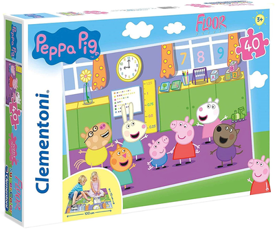 Puzzle Podłogowe Clementoni Świnka Peppa 40 elementów (8005125254583)