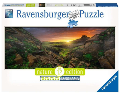 Puzzle Ravensburger Panorama Słońce nad Islandią 1000 elementów (4005556150946)