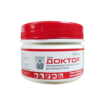 Крем Доктор Продукт с декаметоксином для собак, кошек и сельскохозяйственных животных 100 мл