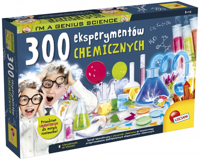 Zestaw do eksperymentów Lisciani I'm a Genius 300 Eksperymentów Chemicznych (8008324082889)