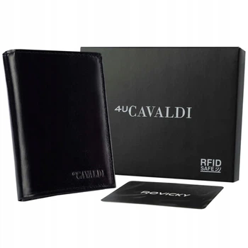 Гаманець чоловічий шкіряний 4U CAVALDI 0001-BS-RFID-5403 чорний