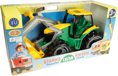 Traktor Spychacz + Koparka Lena Żółto-zielony 108 cm (4006942780105)