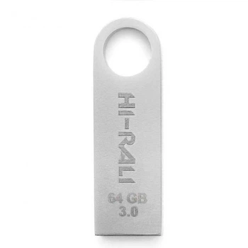 Флеш пам'ять HI-RALI Shuttle 64GB Flash Drive USB3.0 універсальний накопичувач/флешка для зберігання, перенесення та обміну даними для пристроїв/ПК/ноутбука Сталевий