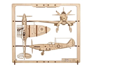 Пазл UGEARS 2.5D Истребитель Fighter Aircraft Mk VIII (70196)