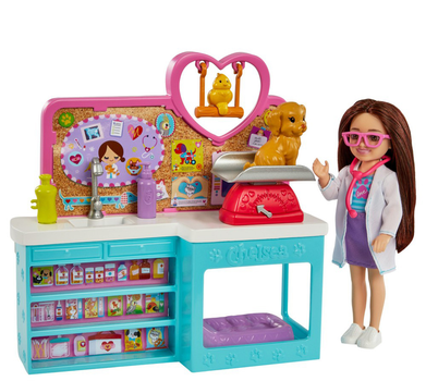 Zestaw do zabawy Mattel Barbie Veterinarian Chelsea Pet Doll Set (194735056972)