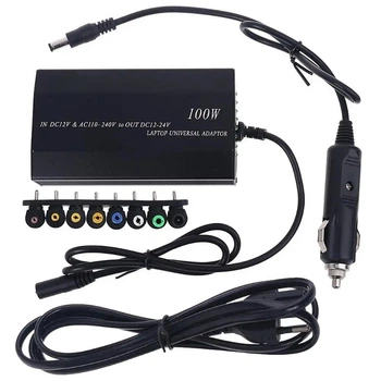 Универсальный адаптер питания для ноутбука с DC12V АС110-240V на OUT DC12-24V 100W