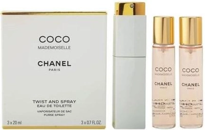 Zestaw damski Chanel Woda toaletowa Coco Mademoiselle 20 ml + Wymienny wkład 2 x 20 ml (3145891160307)