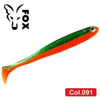 Силиконовый виброхвост Fox 10см Reaper #091 (green orange) (1шт)