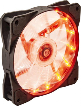 Вентилятор 120 мм, Frime "Iris", Black, 120х120х25 мм, Orange LED подсветка (FLF-HB120O15)