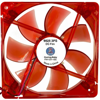 Кулер для корпуса Cooling Baby 9025 4PS red