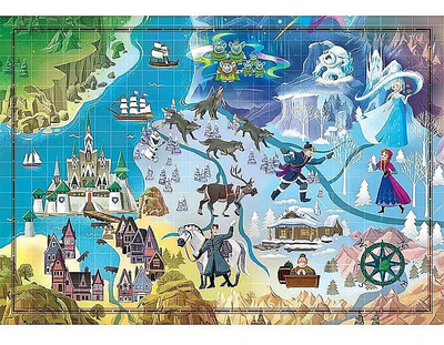 Пазл Clementoni Compact Disney Maps Frozen 1000 елементів (8005125397846)