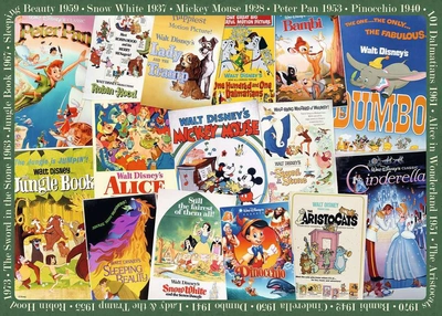 Puzzle Ravensburger Stare plakaty z filmów Disney 1000 elementów (4005556198740)