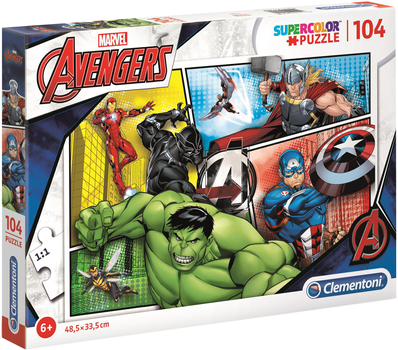 Пазл Clementoni Super Kolor The Avengers 104 елементи (8005125272846)