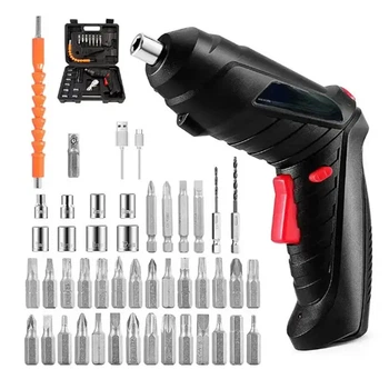 Универсальняя Аккумуляторная отвертка Tuoye Tools 47PCS с кейсом Чёрная LY-83 50об/мин