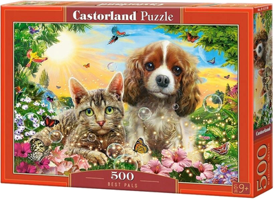 Пазл Castor Кращі друзі кішка собака 500 елементів (5904438053728)