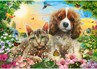 Пазл Castor Кращі друзі кішка собака 500 елементів (5904438053728)