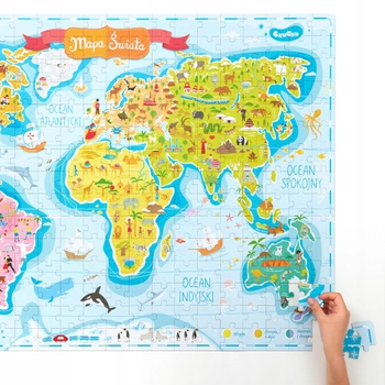 Puzzle Czuczu Mapa świata 300 elementów (5902983491934)