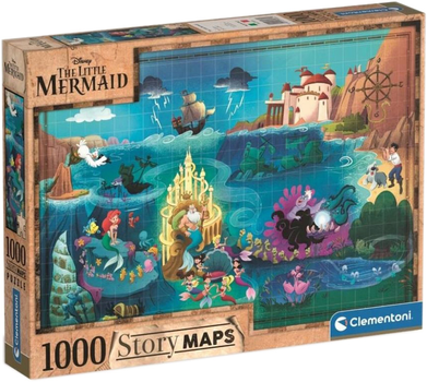 Puzzle Clementoni Story Maps Mała Syrenka 1000 elementów (8005125396641)