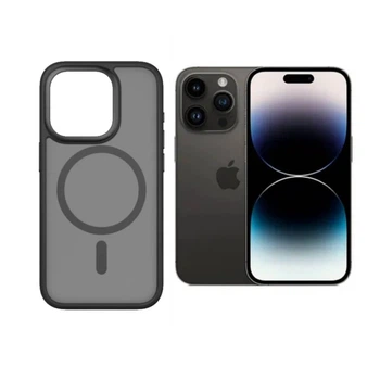 Силиконовый чехол Monblan iPhone 14 Pro Max Series Magnetic Crystal Black