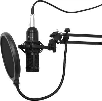 Mikrofon Media-Tech Profesjonalny zestaw XLR USB Black (5906453103976)