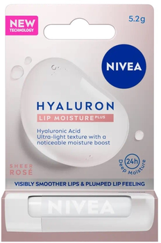 Nawilżający balsam do ust Nivea Hyaluron Lip Moisture Plus Rose 5.2 g (4005900996619)