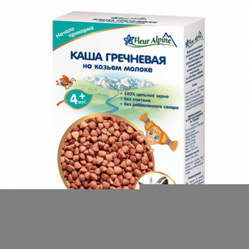 Дитяча каша Fleur Alpine молочна на козячому молоці гречана 200 г (4006303632234)