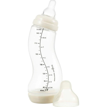Пляшечка для годування Difrax S-bottle Natural Trend із силіконовою соскою, 250 мл (706 Popcorn)