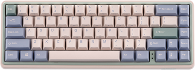 Клавіатура бездротова Varmilo Minilo VXT67 Eucalyptus 67Key Gateron G Pro 2.0 Red Wireless Pink (A42A046E0A5A01A039)